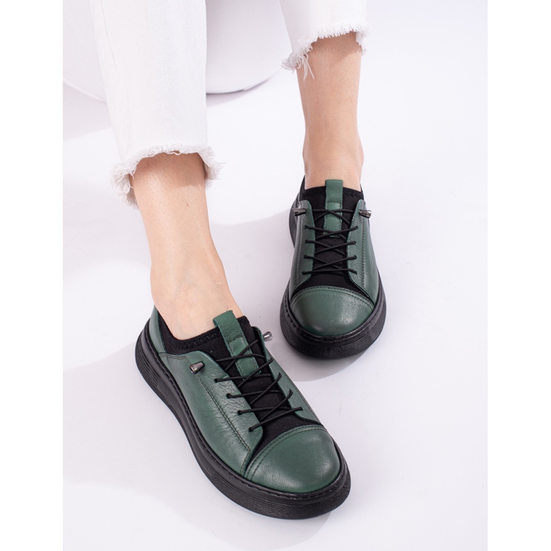 Zapatos mujer piel verde T.Sokolski 1