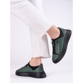 Zapatos mujer piel verde T.Sokolski 2