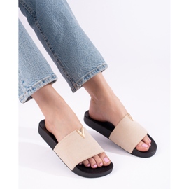 Babuchas Shelovet mujer ante beige 3