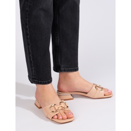 Babuchas Shelovet mujer elegantes beige 3