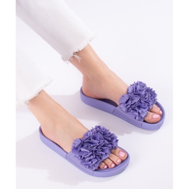 Chanclas moradas en la plataforma Shelovet violeta 1