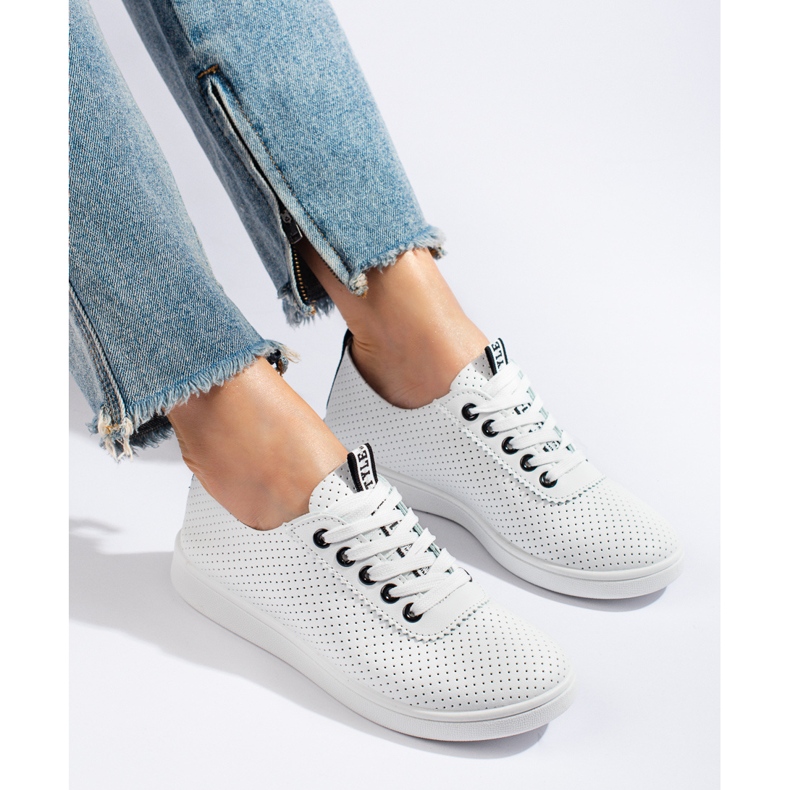 Deportivas mujer Shelovet caladas blancas negro 2