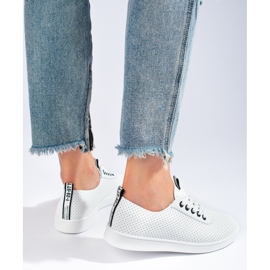 Deportivas mujer Shelovet caladas blancas negro 1