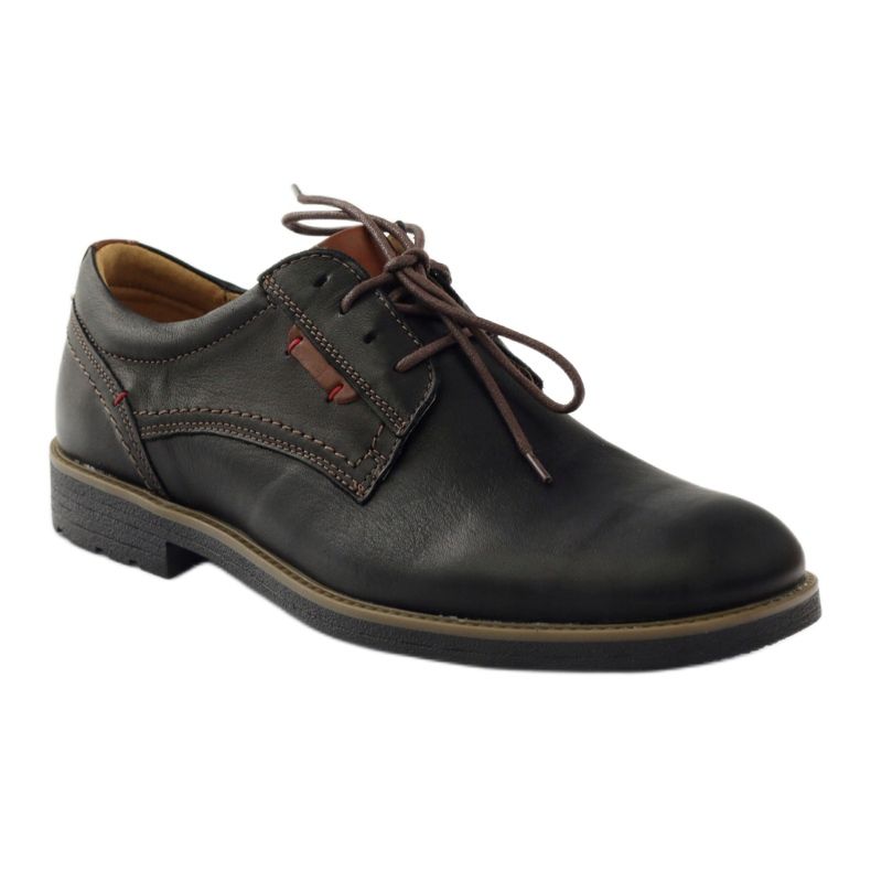 Zapatos de hombre Riko atados 823 negro marrón 1