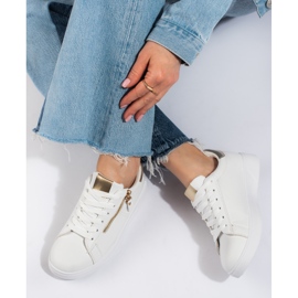 Deportivas clásicas blancas de mujer Shelovet blanco 2