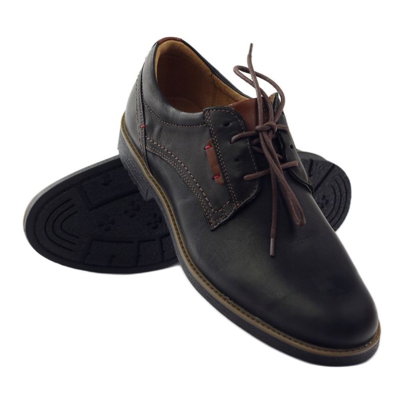 Zapatos de hombre Riko atados 823 negro marrón 3