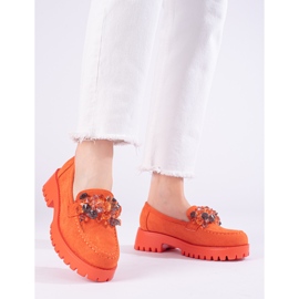 Goodin Mocasines naranjas con plataforma de Shelovet 3