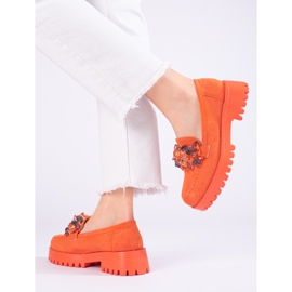 Goodin Mocasines naranjas con plataforma de Shelovet 1