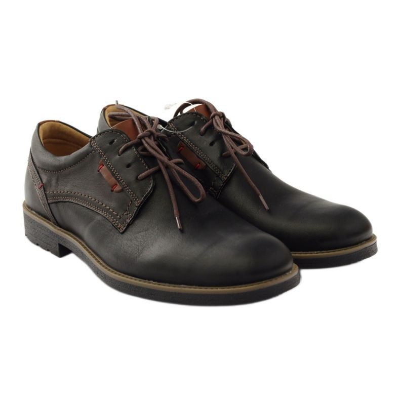 Zapatos de hombre Riko atados 823 negro marrón 4