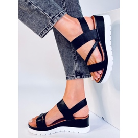 Sandalias cuña Carlton negras negro 3