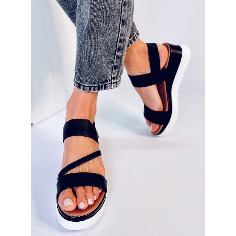Sandalias cuña Carlton negras negro 1