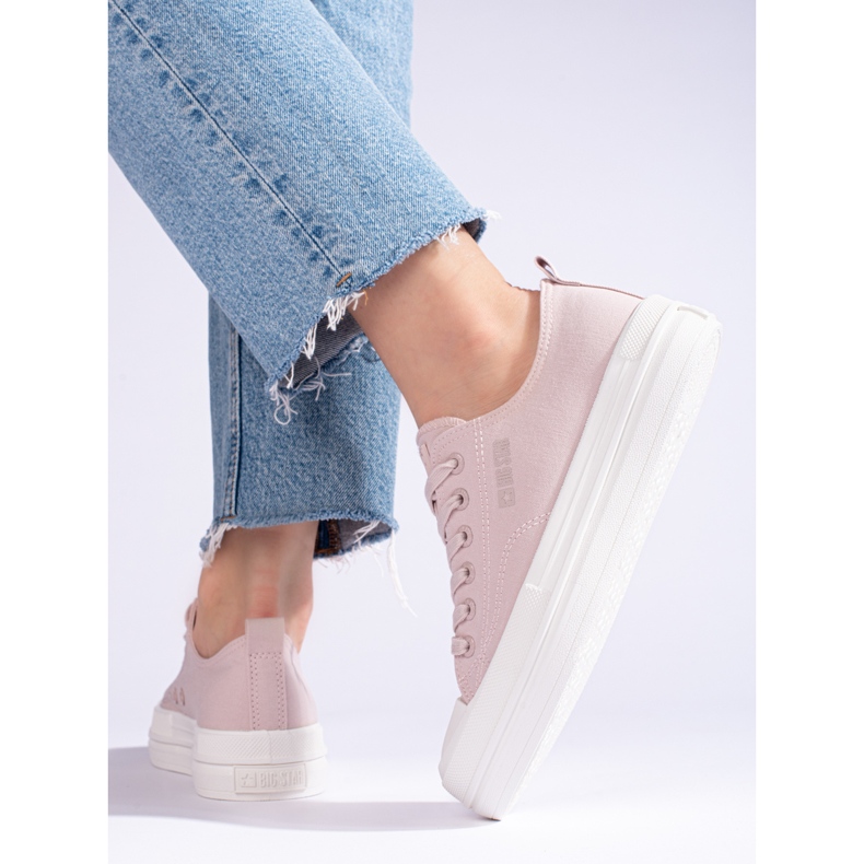 Zapatillas de mujer en la plataforma rosa Big Star LL274970800 rosado 1