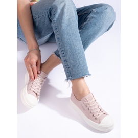 Zapatillas de mujer en la plataforma rosa Big Star LL274970800 rosado 2
