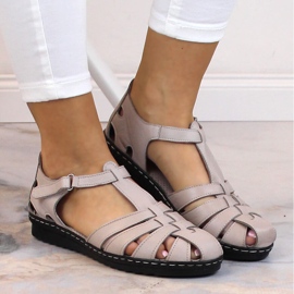 Sandalias mujer piel plana T.Sokolski A88 beige 6