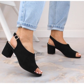Sandalias mujer caladas ante negro Potocki LE20003 3