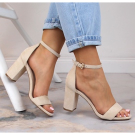 Sandalias mujer ante beige eVento 5560 3