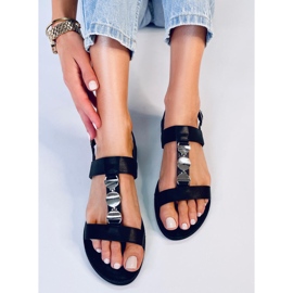 BM Sandalias mujer Cheek Black metalizado negro 4