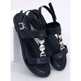 BM Sandalias mujer Cheek Black metalizado negro 5
