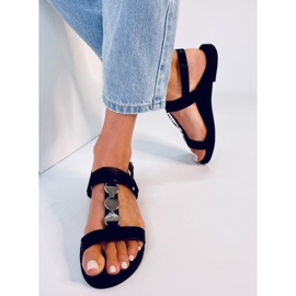 BM Sandalias mujer Cheek Black metalizado negro 3