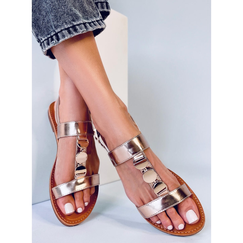 BM Sandalias mujer Cheek Champagne metalizadas rosado 1