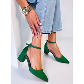 BM Zapatos de tacón bajo con punta abierta de Vonetta Green verde 3