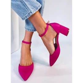 Vonetta Zapatos de Tacón Bajo Abierto Fucsia rosado 2