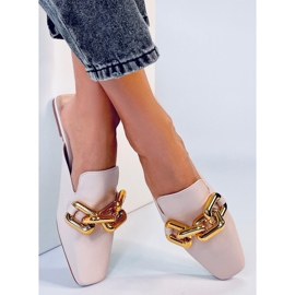 Chanclas con cadena Fortune Beige 3
