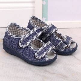 Chanclas niños sandalias casa azul marino y gris Nazo 6