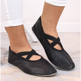 Bailarinas mujer piel con elasticos negros Nazo 5