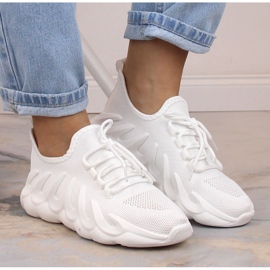 Deportivas mujer malla slip-on blancas Vinceza 13575 blanco 7