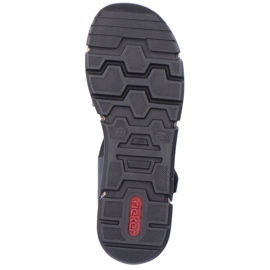 Sandalias de mujer cómodas en una plataforma de velcro negro Rieker V2301-00 9