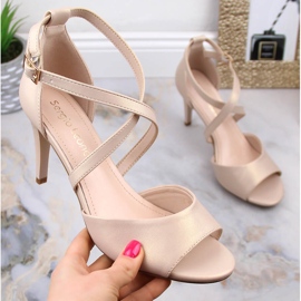 Sandalias pin mujer beige Sergio Leone SK431 1