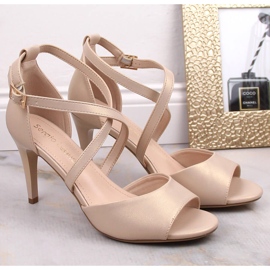 Sandalias pin mujer beige Sergio Leone SK431 2