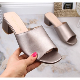 Sandalias mujer Sergio Leone platino con goma KL317 plata 9