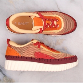 Intermax Cómodas deportivas de mujer en plataforma multicolor Bagatt LL293129 naranja 4