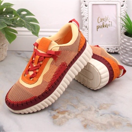 Intermax Cómodas deportivas de mujer en plataforma multicolor Bagatt LL293129 naranja 5