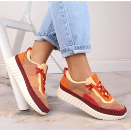 Intermax Cómodas deportivas de mujer en plataforma multicolor Bagatt LL293129 naranja 6