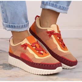 Intermax Cómodas deportivas de mujer en plataforma multicolor Bagatt LL293129 naranja 8