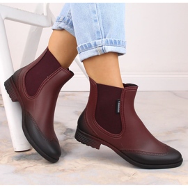 Botas impermeables sin cordones para mujer T.Sokolski KAL23-01 rojo 4