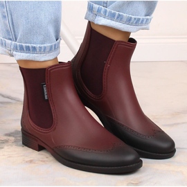 Botas impermeables sin cordones para mujer T.Sokolski KAL23-01 rojo 6