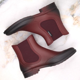 Botas impermeables sin cordones para mujer T.Sokolski KAL23-01 rojo 3