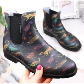 Botas impermeables de mujer con gatos T.Sokolski KAL23-06 negro 1
