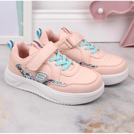Evento Deportivas niña con velcro rosa Miss❤E rosado 3