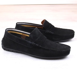 Mocasines hombre piel ante negro Filippo MP921 2