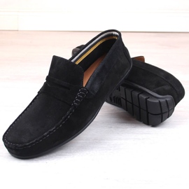 Mocasines hombre piel ante negro Filippo MP921 5
