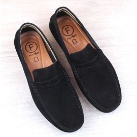 Mocasines hombre piel ante negro Filippo MP921 4