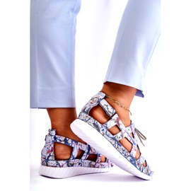 Maciejka Sandalias Mujer Piel Con Velcro 05375-06 Azul 4
