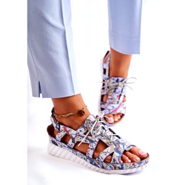 Maciejka Sandalias Mujer Piel Con Velcro 05375-06 Azul 3 Maciejka Sandalias Mujer Piel Con Velcro 05375-06 Azul 3