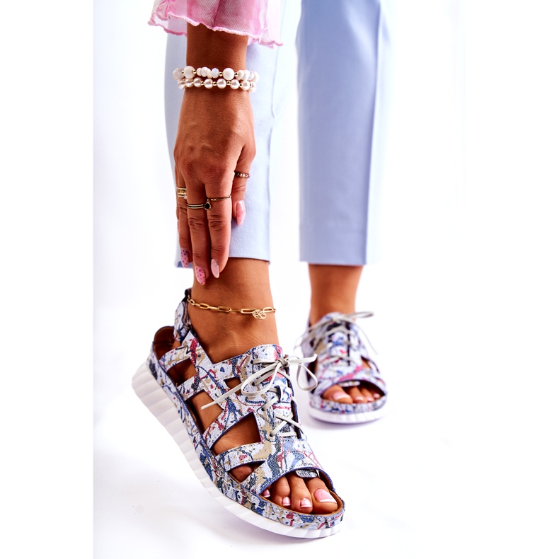 Maciejka Sandalias Mujer Piel Con Velcro 05375-06 Azul 1 Maciejka Sandalias Mujer Piel Con Velcro 05375-06 Azul 1