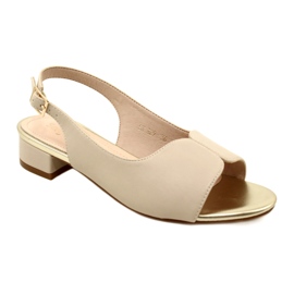 Sandalias Tacón Sergio Leone SK829 Beige 1